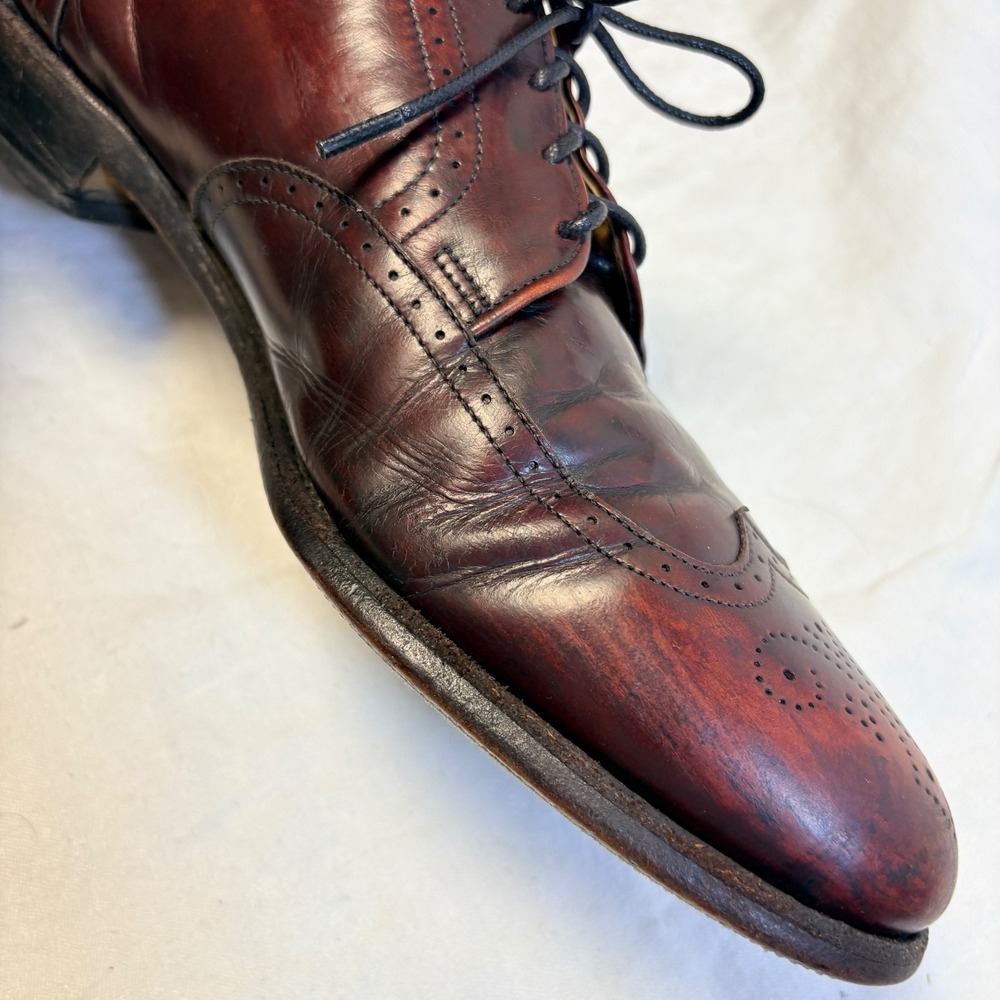 Allen Edmonds Kingswood Wingtip Oxford Men's Shoe Burgundy 11.5 B.Classic Preppy - Picture 5 of 16